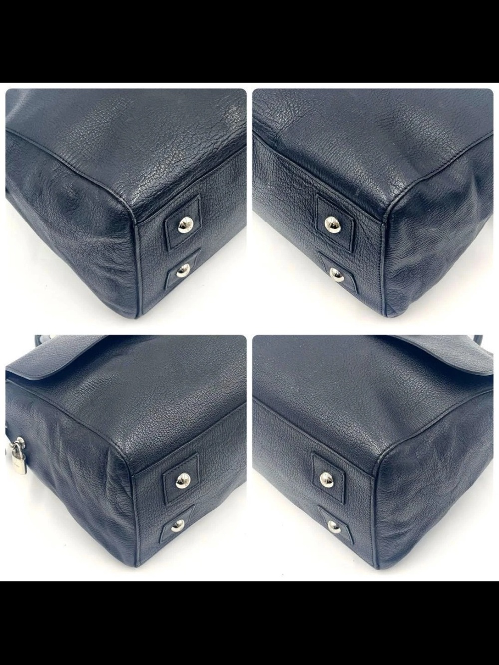 Mulberry Navy Blue Leather Bayswater-Style Top-Handle Bag - Picture 7 of 13